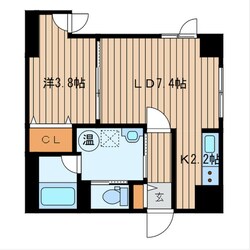 レガート東区役所前A棟の物件間取画像